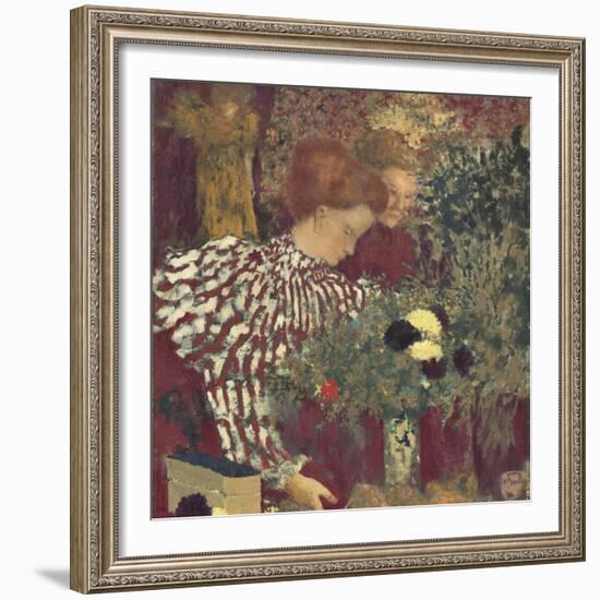 Woman in a Striped Dress, 1895-Edouard Vuillard-Framed Giclee Print