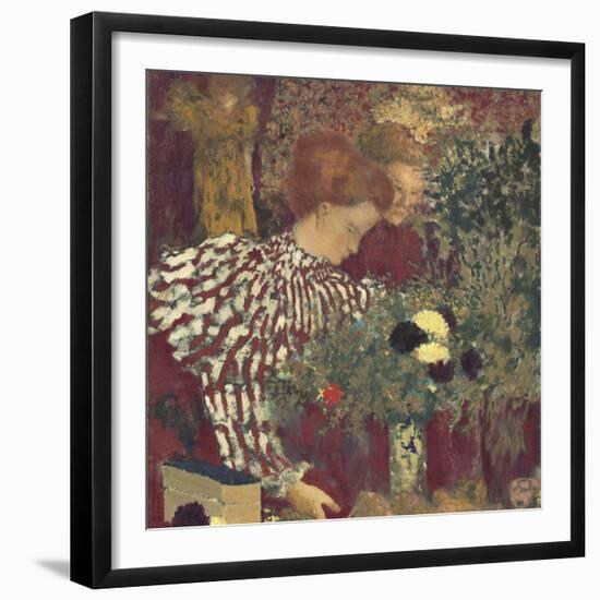 Woman in a Striped Dress, 1895-Edouard Vuillard-Framed Giclee Print