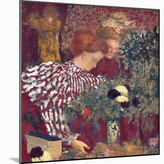 Woman in a Striped Dress by Edouard Vuillard-Edouard Vuillard-Mounted Giclee Print