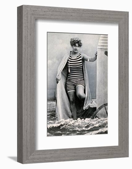 Woman in a swim suit-French School-Framed Photographic Print