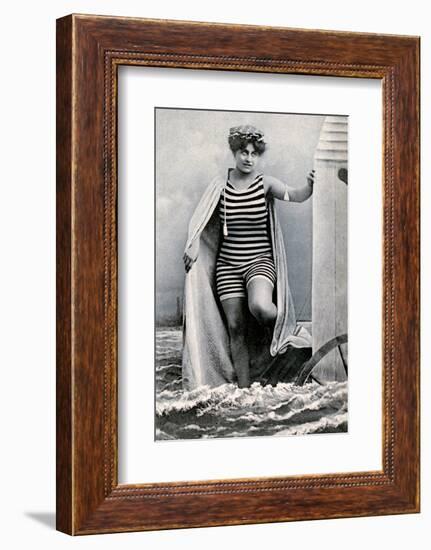 Woman in a swim suit-French School-Framed Photographic Print