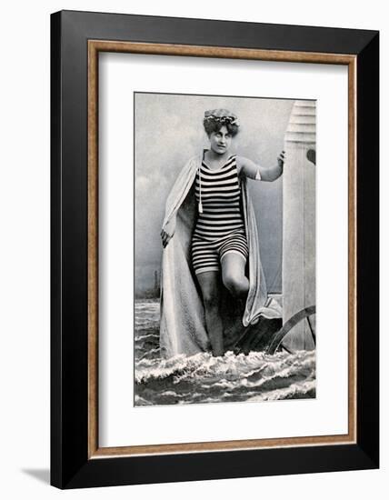 Woman in a swim suit-French School-Framed Photographic Print