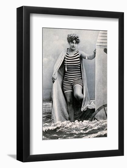 Woman in a swim suit-French School-Framed Photographic Print