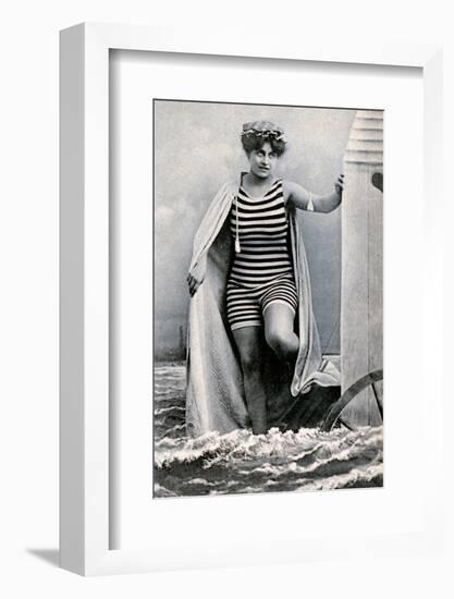 Woman in a swim suit-French School-Framed Photographic Print