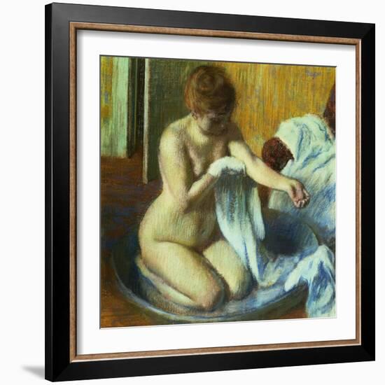 Woman In a Tub, Ca. 1883-Edgar Degas-Framed Giclee Print