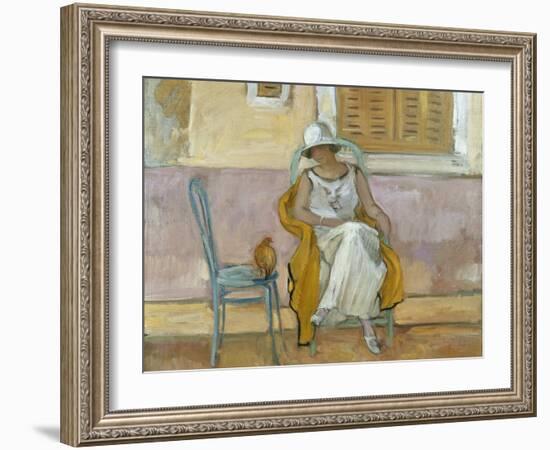 Woman in a White Dress-Henri Lebasque-Framed Giclee Print