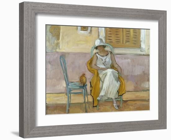 Woman in a White Dress-Henri Lebasque-Framed Giclee Print
