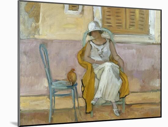 Woman in a White Dress-Henri Lebasque-Mounted Giclee Print