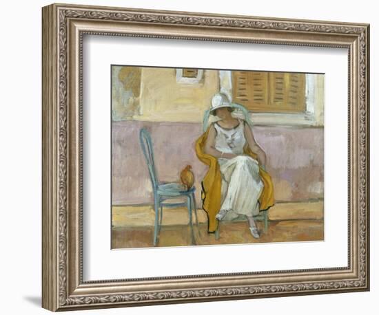 Woman in a White Dress-Henri Lebasque-Framed Giclee Print