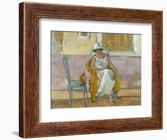 Woman in a White Dress-Henri Lebasque-Framed Giclee Print