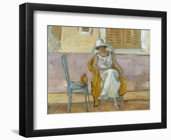 Woman in a White Dress-Henri Lebasque-Framed Giclee Print