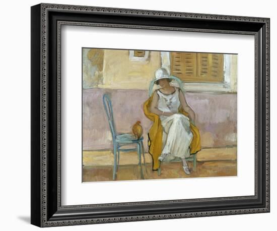 Woman in a White Dress-Henri Lebasque-Framed Giclee Print