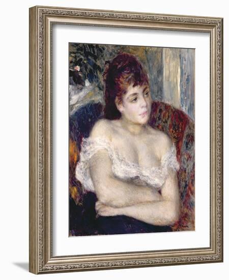 Woman in an Armchair, 1874-Pierre-Auguste Renoir-Framed Giclee Print