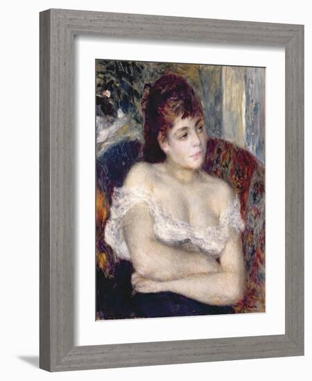 Woman in an Armchair, 1874-Pierre-Auguste Renoir-Framed Giclee Print