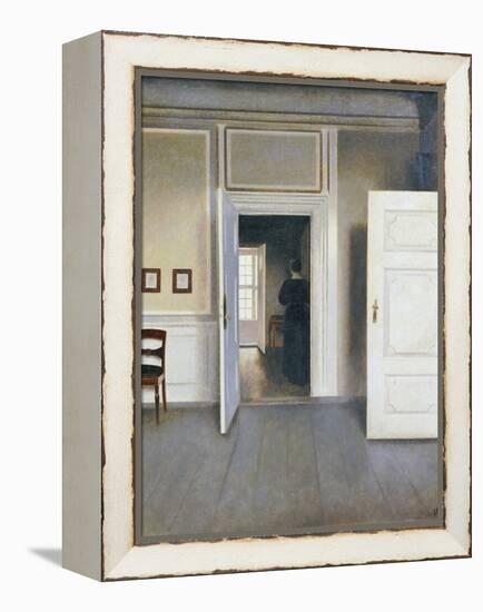 Woman in an Interior, Strandgrade 30, 1901-Vilhelm Hammershoi-Framed Premier Image Canvas