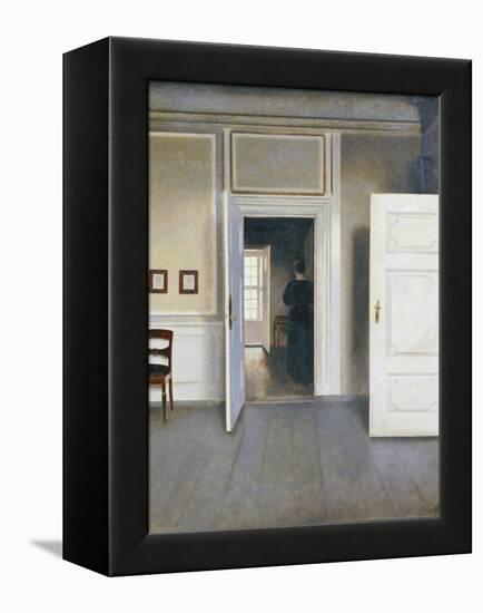 Woman in an Interior, Strandgrade 30, 1901-Vilhelm Hammershoi-Framed Premier Image Canvas