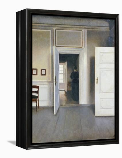 Woman in an Interior, Strandgrade 30, 1901-Vilhelm Hammershoi-Framed Premier Image Canvas