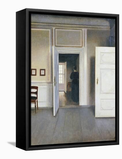 Woman in an Interior, Strandgrade 30, 1901-Vilhelm Hammershoi-Framed Premier Image Canvas