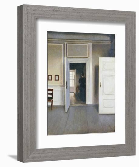 Woman in an Interior, Strandgrade 30, 1901-Vilhelm Hammershoi-Framed Giclee Print