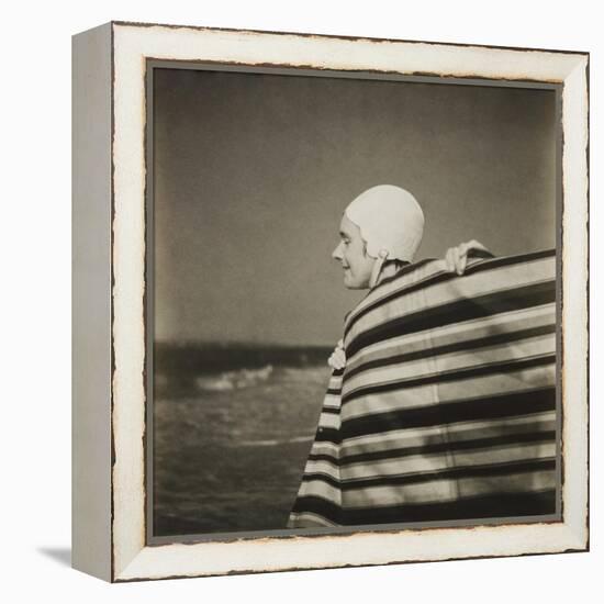 Woman in Bathing Cap-Curtis Moffat-Framed Premier Image Canvas