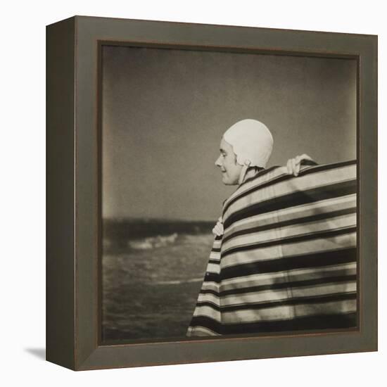 Woman in Bathing Cap-Curtis Moffat-Framed Premier Image Canvas