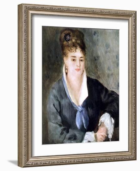 Woman in Black, 1876-Pierre-Auguste Renoir-Framed Giclee Print