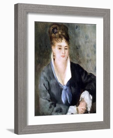 Woman in Black, 1876-Pierre-Auguste Renoir-Framed Giclee Print