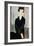 Woman in Black Dress-Amedeo Modigliani-Framed Giclee Print