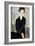 Woman in Black Dress-Amedeo Modigliani-Framed Giclee Print