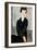 Woman in Black Dress-Amedeo Modigliani-Framed Giclee Print