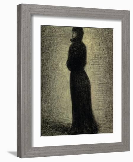 Woman in Black-Georges Seurat-Framed Giclee Print