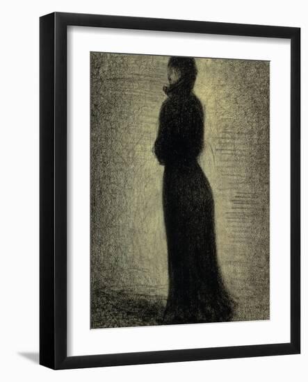 Woman in Black-Georges Seurat-Framed Giclee Print