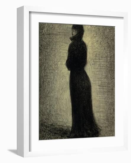 Woman in Black-Georges Seurat-Framed Giclee Print