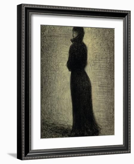 Woman in Black-Georges Seurat-Framed Giclee Print