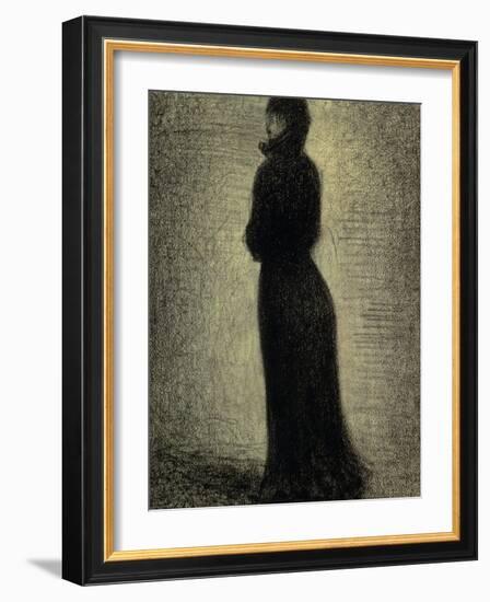 Woman in Black-Georges Seurat-Framed Giclee Print