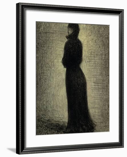 Woman in Black-Georges Seurat-Framed Giclee Print