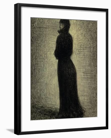 Woman in Black-Georges Seurat-Framed Giclee Print