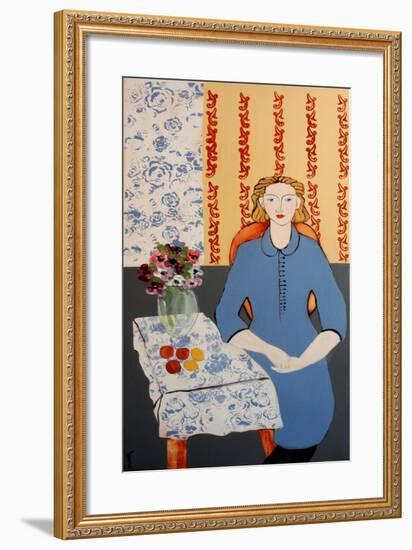 Woman in Blue Dress (After Matisse)-Susan Adams-Framed Giclee Print