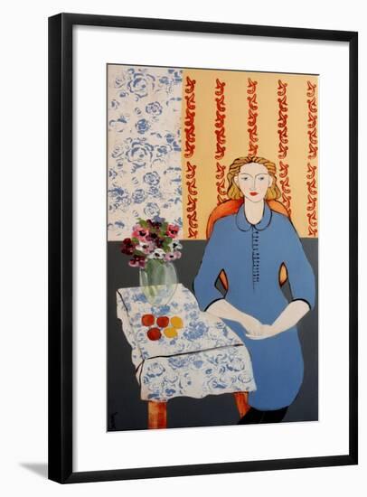 Woman in Blue Dress (After Matisse)-Susan Adams-Framed Giclee Print