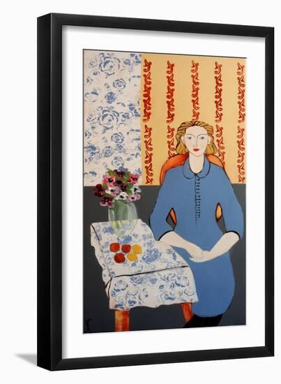 Woman in Blue Dress (After Matisse)-Susan Adams-Framed Giclee Print