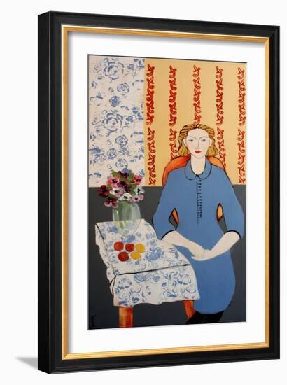 Woman in Blue Dress (After Matisse)-Susan Adams-Framed Giclee Print