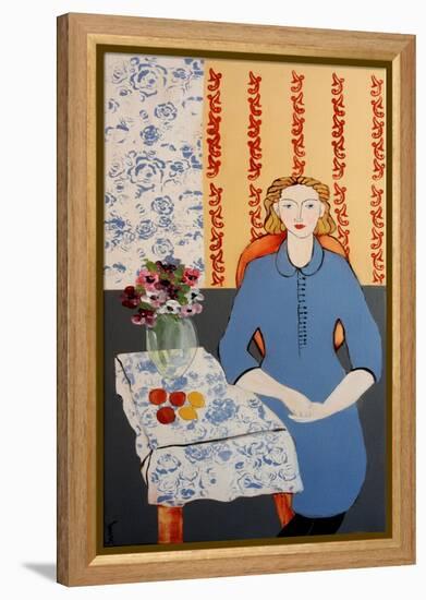 Woman in Blue Dress (After Matisse)-Susan Adams-Framed Premier Image Canvas