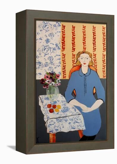 Woman in Blue Dress (After Matisse)-Susan Adams-Framed Premier Image Canvas