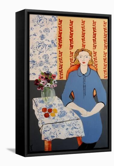 Woman in Blue Dress (After Matisse)-Susan Adams-Framed Premier Image Canvas