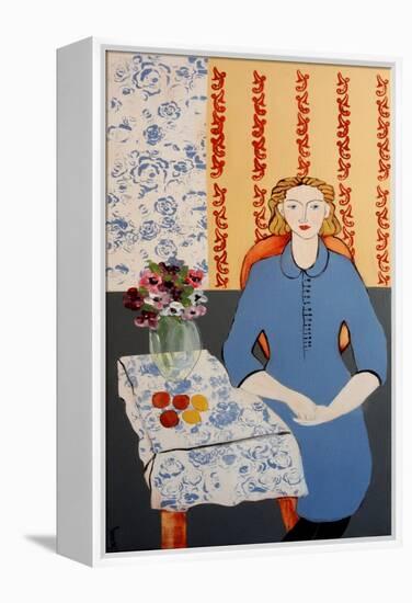 Woman in Blue Dress (After Matisse)-Susan Adams-Framed Premier Image Canvas