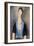 Woman in Blue (Oil on Canvas)-Amedeo Modigliani-Framed Giclee Print