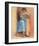 Woman in Blue-Talantbek Chekirov-Framed Art Print