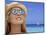 Woman in Caribbean with Palm Trees Reflected in Sunglasses-Bill Bachmann-Mounted Photographic Print