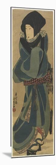 Woman in Cloak and Hood, C. 1830-1844-Utagawa Kunisada-Mounted Giclee Print