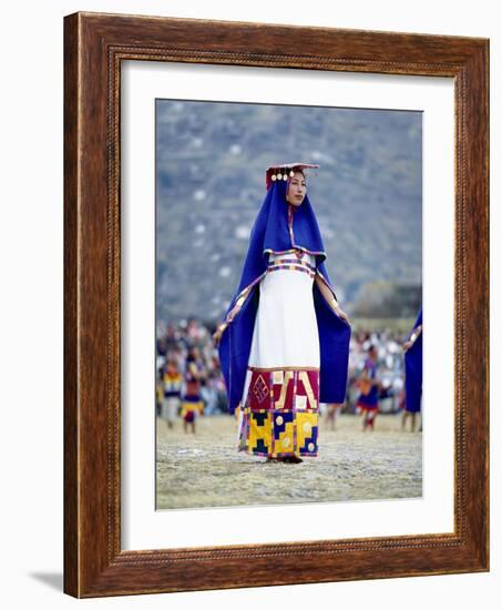 Woman in Costume for Inti Raimi Festival of the Incas, Cusco, Peru-Jim Zuckerman-Framed Photographic Print